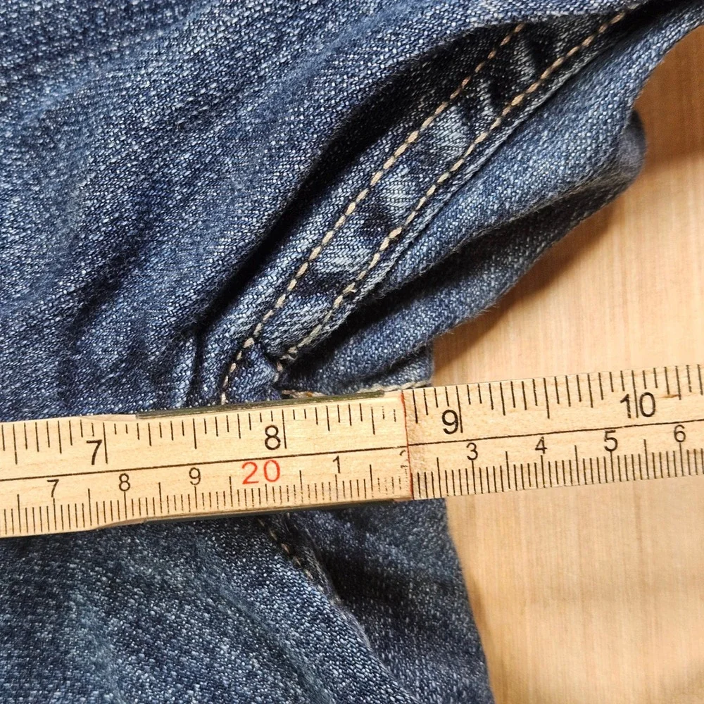 Y2K Vigoss Bootcut Jeans Womens 9 32x32 Blue Denim Stretch Low Rise P1091M